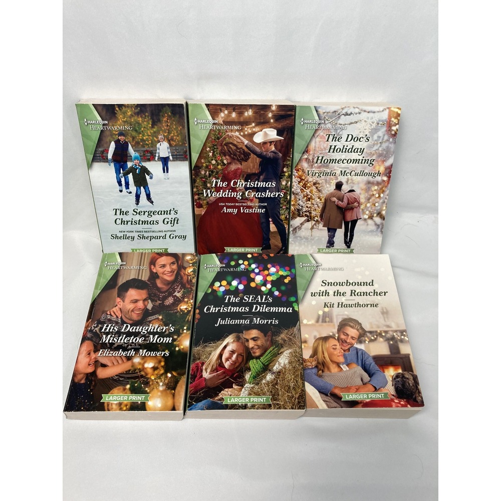 Harlequin Heartwarming Christmas Romance Larger Print Lot of 6 Mass Market